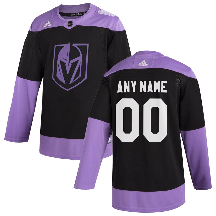 Men Vegas Golden Knights adidas Black Hockey Fights Cancer Custom Practice NHL Jersey->customized nhl jersey->Custom Jersey